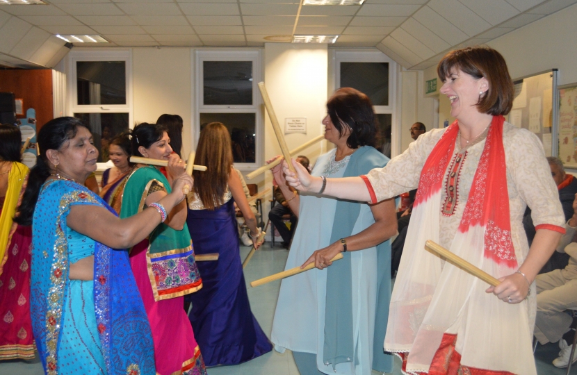 Nicky Morgan at Navratri celebrations in Loughborough