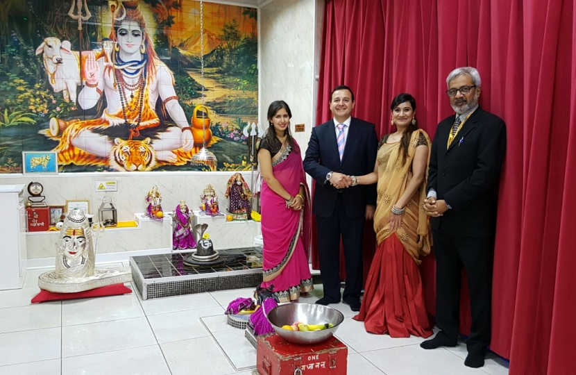 Alberto Costa at Navratri celebrations in Leicester