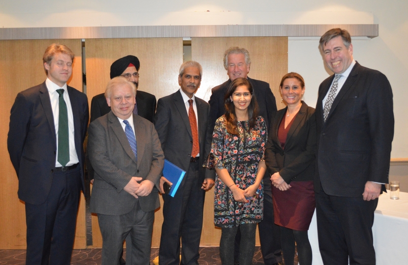 David Mowat MP, Graham Brady MP with members of Conservative Health, Conservative Friends of India, and Conservative Policy Forum