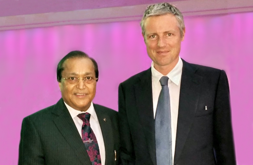 Dr Rami Ranger CBE with Zac Goldsmith