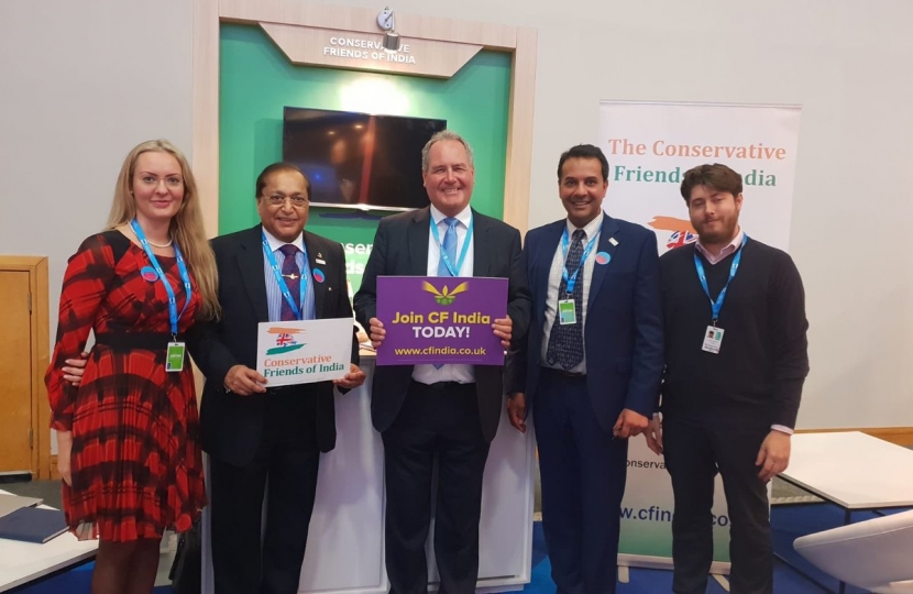 Mr Bob Blackman MP, Vice- Chair of CF India with Dr Rami Ranger CBE and CF India Team