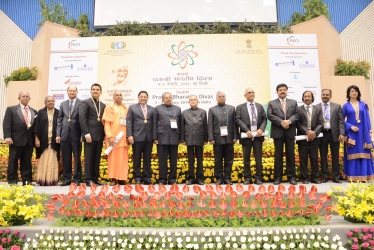 Shailesh Vara MP (third from left) with other award recepients